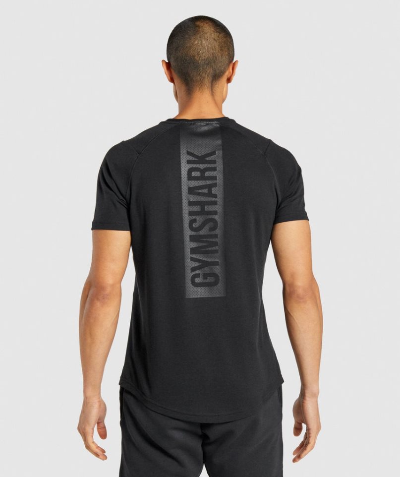 Koszulki Gymshark Bold Męskie Czarne | PL 586QRL